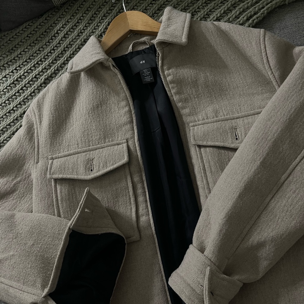 H&M Overcoat - Beige - Size S - Brand New
